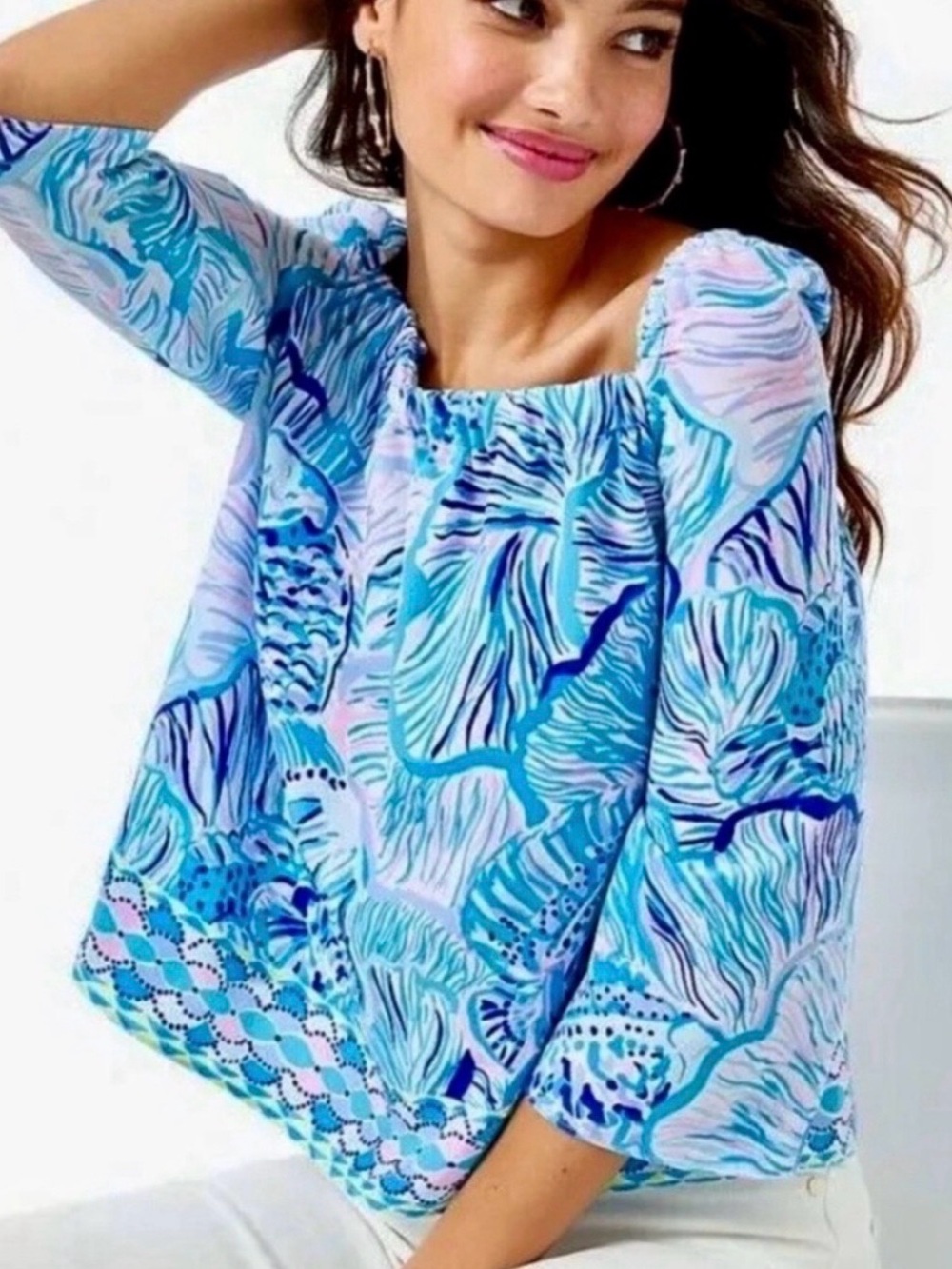 LILLY PULITZER LIZZIE BLOUSE